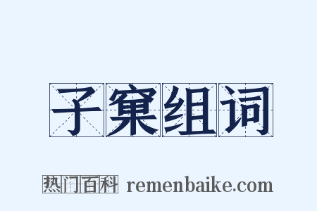 子窠组词是什么意思的图片